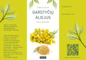 garstyciu-aliejus-etikete „Garstyčių aliejaus etiketė – Vido aliejus, šalto spaudimo“