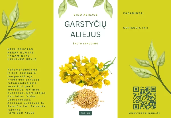 garstyciu-aliejus-etikete „Garstyčių aliejaus etiketė – Vido aliejus, šalto spaudimo“
