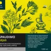 Rapsų aliejaus etiketė – Šalto spaudimo 1L Šalto spaudimo rapsų aliejaus etiketė su geltonu fonu, rapsų žiedų iliustracija ir produkto informacija apie natūralų, nefiltruotą ir nerafinuotą aliejų.